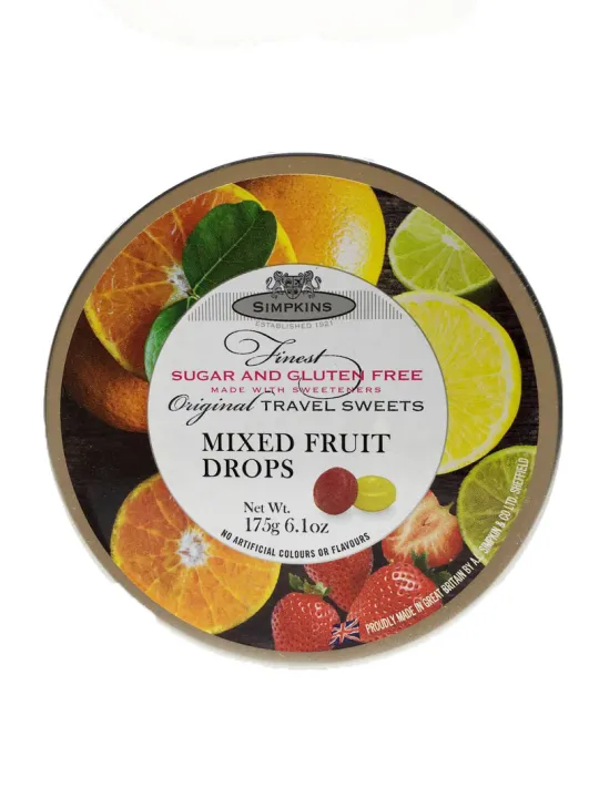 Simpkins Sugar And Gluten Free Mixed Fruit Drops Original Travel