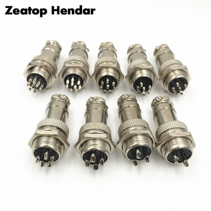 1set Gx16 2 3 4 5 6 7 8 9 10 Pins 16mm Male Ampfemale Xlr Wire Panel Connector Plug Circular 