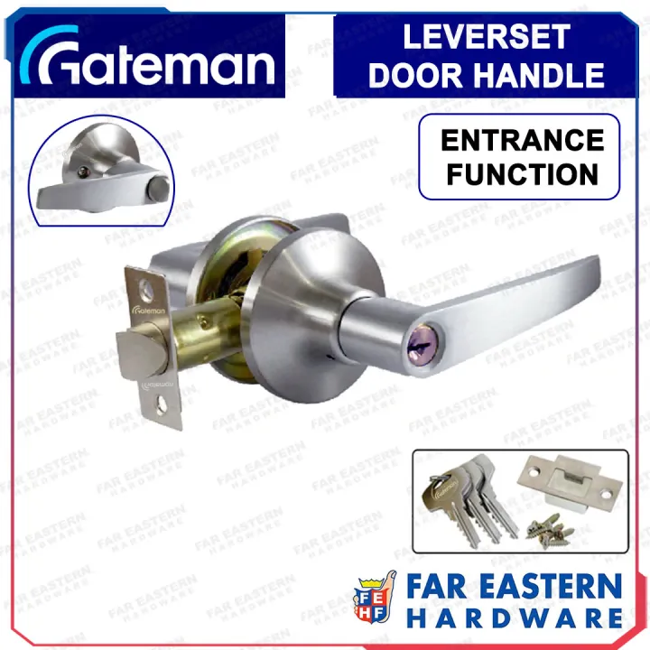 GATEMAN Entrance Leverset Doorknob Lever Twist Lock Door Knob Set
