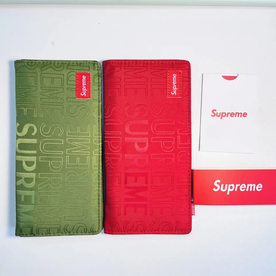 ▨☊ Supreme Men Stylish Canvas Long Wallet Casual Multi Card