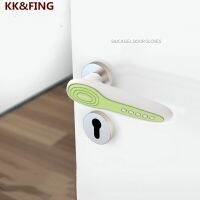 KK&amp;FING Door Handle Silent Anti-collision Cover Childrens anti-collision Doorknob Protector Anti-static Door Rear Handle Pad Door Hardware Locks