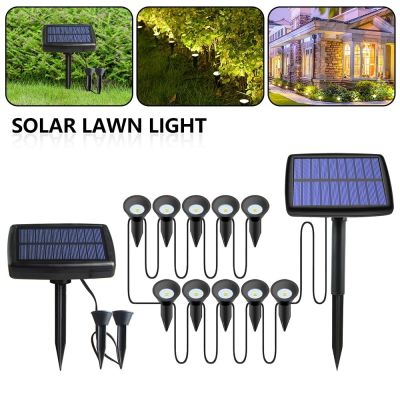 ❉๑ 10 In 1 Lawn Light LED Solar Light Garden Lawn Lamp Outdoor Waterproof In-Ground Light Garden Landscape Lamp Pathway