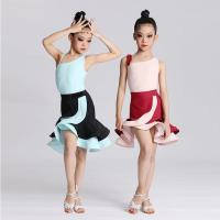 ⊕◆ Girl Latin Dance Dress Kids Professional Competition Ballroom Dancewear Children Ango Cha Cha Rumba Stage Perfromance Costume