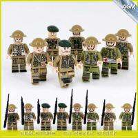 Eight German army characters small particle building block toy figures childrens assembled military fans