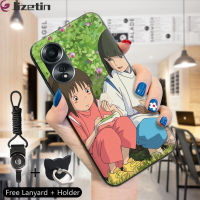 Jizetin A58 OPPO 4G แหวนใส่นิ้วสายคล้องเคสทีพียูนิ่ม Hayao Miyazaki เคสโทรศัพท์ยางซิลิโคนกันกระแทก