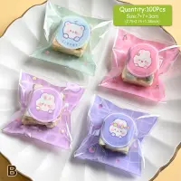 baoda 100PCS CLEAR cake Gift bags ถุงพลาสติกขนมคุกกี้บิสกิตบรรจุภัณฑ์ถุง