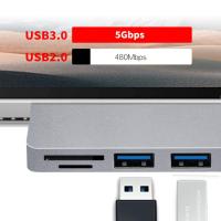 5gbps Type-c Docking Station Portable Docking Station Multifunctional Official Store Usb-c Hub For Laptops/phones Data Transfer