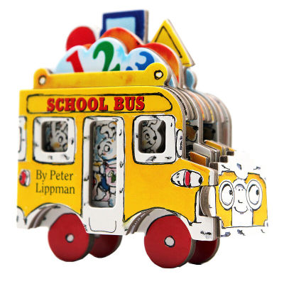 [หนังสือ เด็ก] School Bus Mini Board Book By (author) Peter Lippman #พร้อมส่ง #หนังสิอเด็ก #ฺของแท้ 0-4ปี Mini Wheels