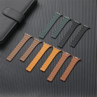 ◊ Slim Leather Strap For Apple watch band 44mm 45mm 40mm 41mm 42mm 38mm 45 Magnetic Loop correa bracelet iWatch serie 3 4 5 SE 6 7