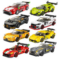 AMOC Speed City Car Champion Racer Classic Supercar Education Building Blocks Brick Racing Super Technique Creative Garage DIYM