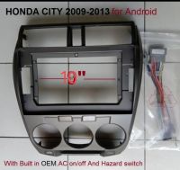 หน้ากากวิทยุ   กรอบหน้ากากวิทยุ  หน้ากากวิทยุรถยนต์ HONDA CITY ปี2010-2013สำหรับเปลี่ยนจอ android 10"พร้อมสายไฟ androidตรงรุ่น