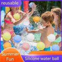 5pcs Reusable Water Balls Creative Summer Silicone Pool Water Playing Toy Water Bomb Splash Game Balls For Kids Party Favors Balloons
