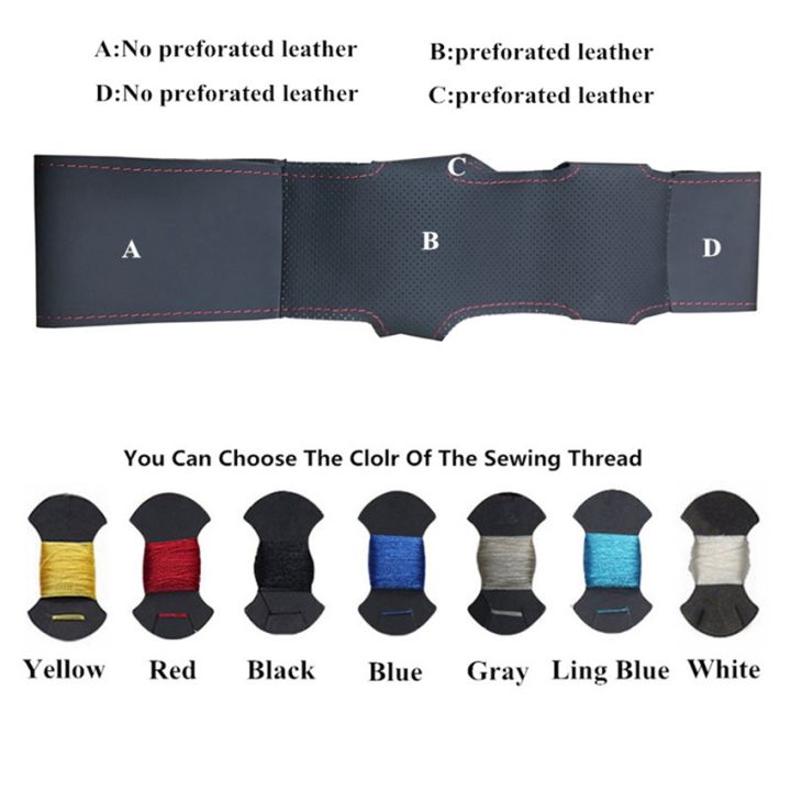 diy-black-leather-suede-carbon-fiber-car-steering-wheel-cover-for-honda-civic-10th-gen-2016-2017-2018
