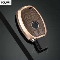 เคส Kunci Remote Mobil หนังอัลลอยด์มีสายสำหรับเมอร์เซเดสเบนซ์ Cla Glc Glla Glk W210 W211 W204 W176 A BC R ชั้น Amg