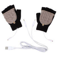 USB Warmer Heated Gloves Cute Hand Warmers Gloves New Year Christmas Gift Panda Shape Fingerless Winter Warm Gloves