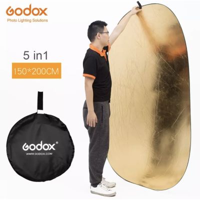 สินค้าขายดี+++ พร้อมส่ง Godox 59 "x 79" 150x200 ซม.แบบพับเก็บได้ 5 in 1 การถ่ายภาพ Reflector สำหรับสตูดิโอ