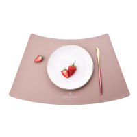 Inyahome Faux Leather Placemats Solid Kitchen Placemat for Dining Table Place mats Wedge Place mat Heat Insulation Wipe Clean