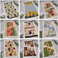 1Pc 38x63cm Colorful Flower Printed Cotton Tea Towel Kitchen Dishcloth Water Absorption Household Cleaning Cloth