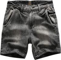 DGHM-JLMY Mens Distressed Straight Cotton Denim Shorts Skateboard Durable Short Jeans Skinny Regular Fit Jean Shorts