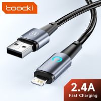 Toocki USB Lightning Cable for Iphone 15 14 13 12 11 Pro Max 8 7 plus Led Charger Cable USB Type C Fast Charging Cable 2m 3m