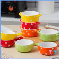 ถ้วยน้ำจิ้ม ถ้วยมี ถ้วยซอสเซรามิค 2 หู และ ด้ามจับ Saucer-Cup