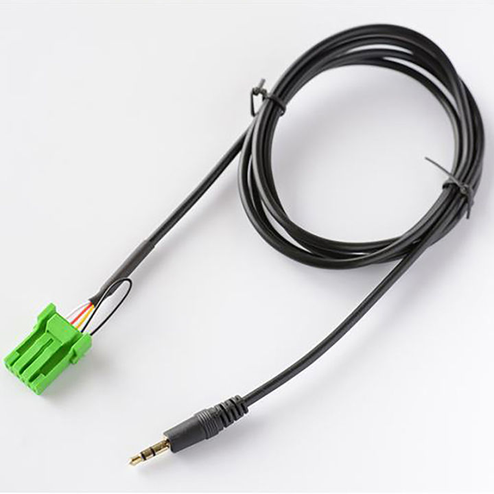 6pin-green-connector-stereo-3-5mm-jack-audio-aux-in-mp3-cable-wire-for-honda-jazz-fit-2002-2006