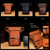 JEEP BULUO ยี่ห้อ Multi-Function กระเป๋าผู้ชายขนาดเล็ก Crossbody กระเป๋าแยกหนังแฟชั่นขาเอวกระเป๋า Totes ใหม่ชายหนุ่ม Mini