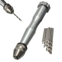 11Pcs Mini Micro Aluminium Hand Drill With Keyless Chuck Hss Twist Drill Bit Woodworking Drilling Rotary Tools Hand Drill Manual