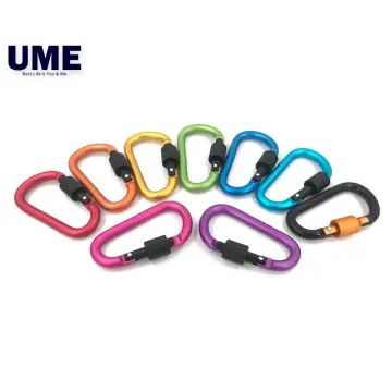 Plastic Carabiner Clip 20Pcs Camping Locking Hook Climbing Key Hiking 