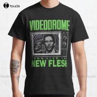 Videodrome Movie Horror Classic T-Shirt Tshirts Funny Art Streetwear Cartoon Tee Digital Printing Tee Shirts Custom Gift