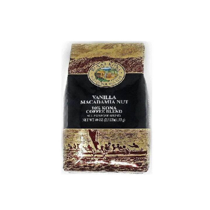 Royal Kona Coffee, Vanilla Macadamia Nut, Ground, 10 Kona Coffee Blend