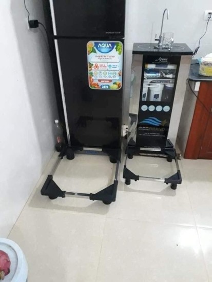 Chân kệ tủ lạnh kệ máy giặt kệ máy lọc nước đa năng chất liệu inox bền đẹp - ảnh sản phẩm 2