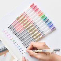 【Ready Stock】 ▪ C13 12 Pcs/lot 0.5mm Gel Pen Set Colorfule Cute Ink Maker Pen School Office Supply Muji Style 12 Colours Papelaria Material Escolar