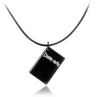 Vintage Death Note Metal Necklace Cross Book Pendant Leather Chain Cosplay Women Men Accessories