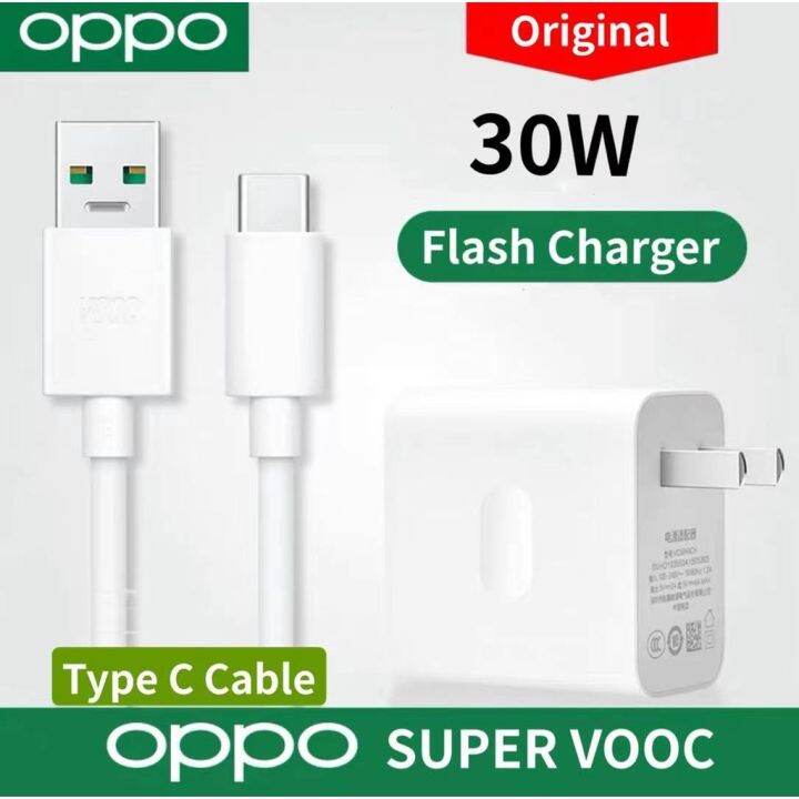 OPPO Charger 30W Type c Super VOOC Flash Fast Charger Wall Charger Type ...