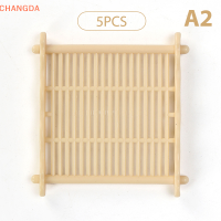 ?【Lowest price】CHANGDA 5pcs ฉนวนกันความร้อนจานรองไม้ไผ่ถ้วยถ้วยชามถาด Coaster KITCHEN placemat