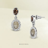 Mizuchol-ต่างหูเงินแท้ CLASSY IN GREY EARRINGS