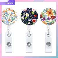 YESMILE 3 Pack พับเก็บได้ ที่ใส่ป้ายบัตรประชาชน น่ารักน่ารักๆ Nurse ผู้ถือบัตร ID รีลป้าย คลิปปากจระเข้หมุนได้ แรงบันดาลใจสร้างแรงบันดาลใจ ที่ใส่ป้าย หมอนสำหรับ