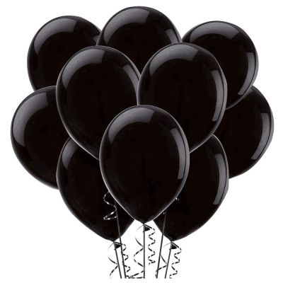 Black Balloons Latex Party Balloons 100 pcs 10 Inches for Black Themed Wedding Special Decoration Birthday Party Backdrop