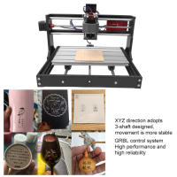 Cnc 3018 Pro/Mesin Ukiranเลเซอร์ขนาดเล็กแกะสลักVersiมาตรฐาน + 5500Mwเลเซอร์ + Luarเครื่องแกะสลักTalian Lembaga