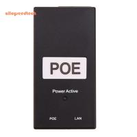 เฝ้าระวังกล้องวงจรปิดอะแดปเตอร์อีเทอร์เน็ตหัวฉีดไฟฟ้าแบบ POE 48V 0.5A 24W