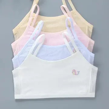 Kid Teenage Girls Student Underwear Sport Training Bra Cotton Puberty  Breathable