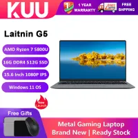【2022 New】KUU Laitnin G5 Original Brand New Windows 11 AMD R7-5800U Office Gaming Laptop 16GB DDR4 512GB PCIE SSD 15.6 Inch 1920x1080 FHD Screen Metal Computer Laptops