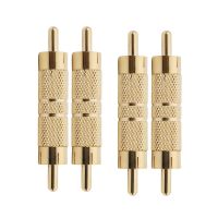 Professional RCA Male to Male RCA Coupler Adapter Converter Connector Gold Plated (4 Pack)