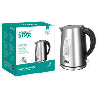 Wning Star 1.7L เครื่องทำความร้อนในครัวเรือนแบบอังกฤษและยุโรป Teko Listrik กันความร้อนแห้ง