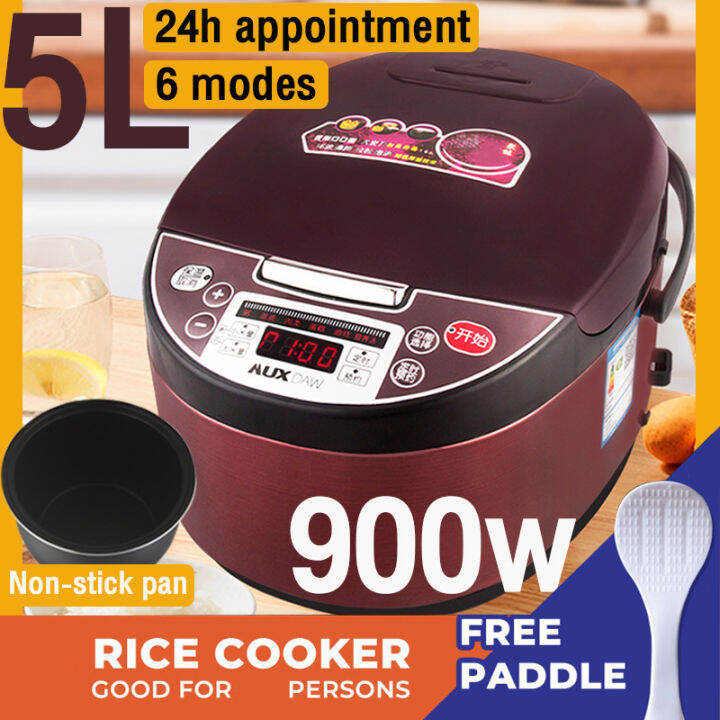5L Stainless Steel Rice Cooker w/ Steamer 10 Cups 900W 610