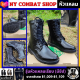 Combat Boots-รองเท้าคอมแบท รุ่นหัวแหลมเรียบ มีซิป สูง9นิ้ว