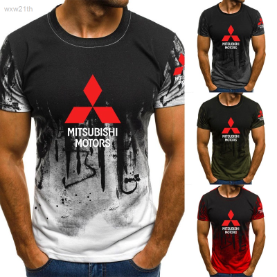 2023 Casual T-shirt with Short Sleeved Round Neck, Tie Dyed Mitsubishi 3d Print, Mens And Womens Fashion 2022 Unisex