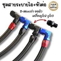 สายระบายไอ คอเหลี่ยม งอ90 ํ พร้อมหัวต่อD-max เก่า ออนิว  ยูโร1-3  งานหัวฟิตติ้งKing แท้ สายถักดำยาว 1 เมตร ใส่ใช้งานได้เลย (หัวฟิตติ้งเลือกได้)