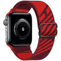 สายรัดสำหรับสายคาด Apple Watch 45มม. 44มม. 40มม. 41มม. สายเดี่ยวไนลอนแบบปรับได้ IWatch อัลตร้า3 4 5 Se 6 7 8สาย